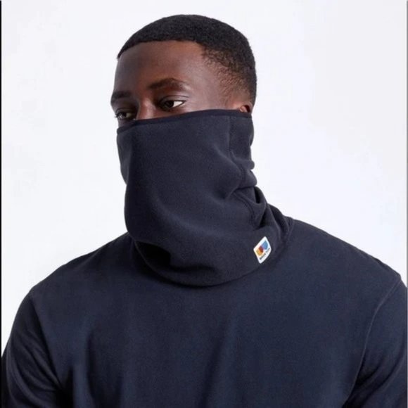 BRIXTON Arctic Fleece Neck Face Mask Gaiter in Black - NWT - Picture 5 of 5